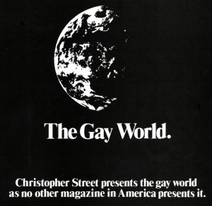 Ad for Christopher Street magazine, 1983