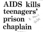 AIDS kills teenagers prison chaplain