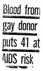 Blood from gay donor